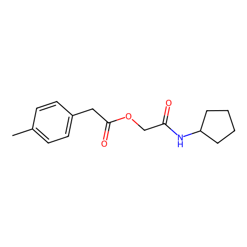 2-(Cyclopentylamino)-2-oxoethyl (4-methylphenyl)acetate structure