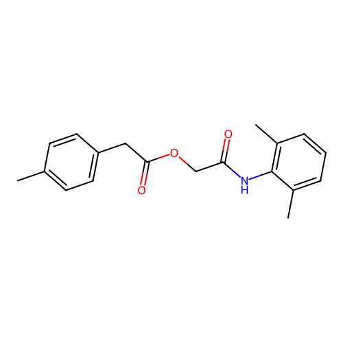 2-[(2,6-Dimethylphenyl)amino]-2-oxoethyl (4-methylphenyl)acetate structure