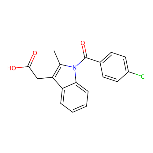 1H-Indole-3-acetic acid, 1-(4-chlorobenzoyl)-2-methyl- structure