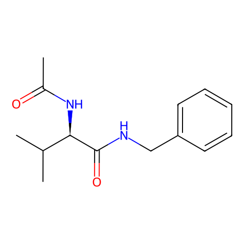 (2R)-2-(Acetylamino)-3-methyl-N-(phenylmethyl)butanamide structure