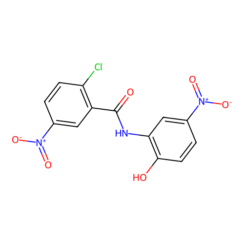 2-chloro-N-(2-hydroxy-5-nitrophenyl)-5-nitrobenzamide structure
