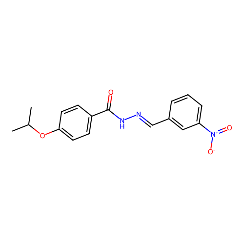 N'-[(E)-(3-nitrophenyl)methylidene]-4-(propan-2-yloxy)benzohydrazide structure