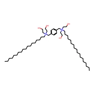 [4-[[bis(2-hydroxyethyl)-octadecylazaniumyl]methyl]phenyl]methyl-bis(2-hydroxyethyl)-octadecylazanium structure