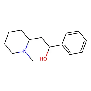 (R*,R*)-(+-)-1-Methyl-alpha-phenyl-2-piperidineethanol structure