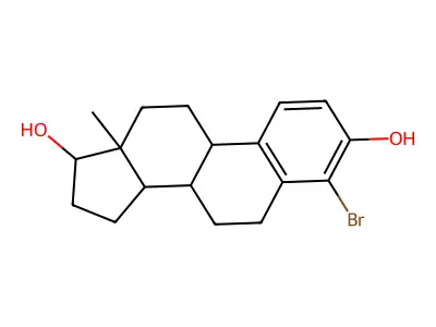 4-Bromoestra-1,3,5(10)-triene-3,17-diol structure