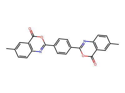 2,2'-(1,4-Phenylene)bis(6-methyl-4H-3,1-benzoxazin-4-one) structure
