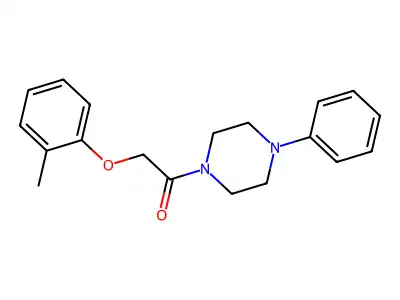 2-(2-Methylphenoxy)-1-(4-phenylpiperazin-1-yl)ethanone structure