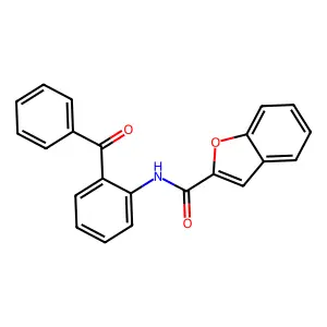 N-(2-benzoylphenyl)-1-benzofuran-2-carboxamide structure