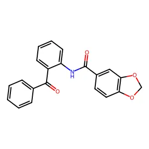 N-(2-Benzoylphenyl)-1,3-benzodioxole-5-carboxamide structure
