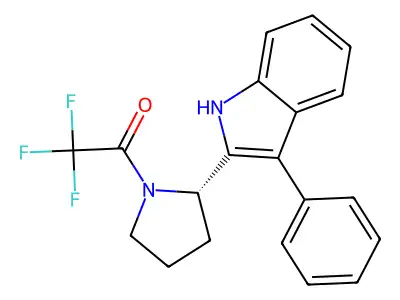 1H-Indole, 3-phenyl-2-(1'-trifluoroacetylpyrrolidin-2'-yl)- structure