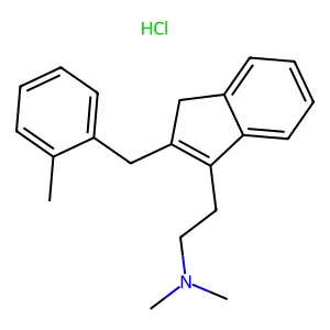Indene-3-ethylamine, N,N-dimethyl-2-(o-methylbenzyl)-, hydrochloride structure