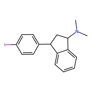 N,N-dimethyl-3-(4'-iodophenyl)-1-indanamine structure