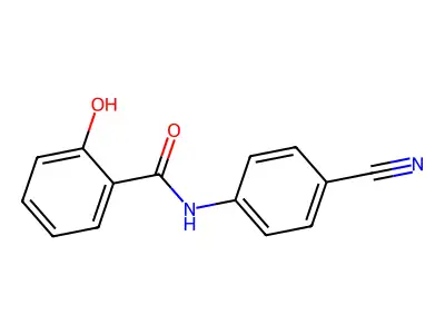 N-(4-cyanophenyl)-2-hydroxybenzamide structure