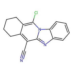 11-Chloro-7,8,9,10-tetrahydrobenzimidazo[1,2-b]isoquinoline-6-carbonitrile structure