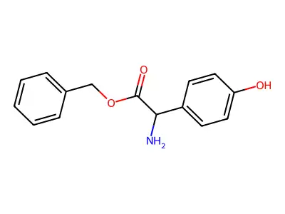 Benzyl 2-amino-2-(4-hydroxyphenyl)acetate structure