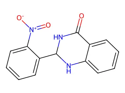 1,2-Dihydro-2-(2-nitrophenyl)-4(3H)-quinazolinone structure