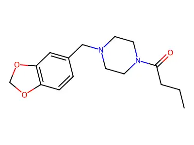 1-(3,4-Methylenedioxybenzyl)-4-(1-oxobutyl)piperazine structure