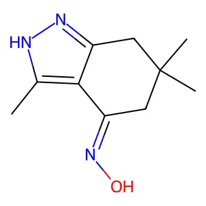 1,5,6,7-Tetrahydro-3,6,6-trimethyl-4H-indazol-4-one oxime structure