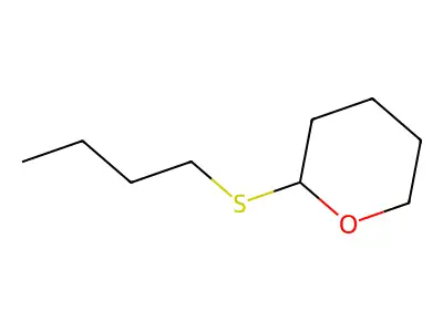 2-Butylsulfanyloxane structure