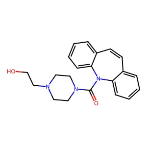5H-Dibenz[b,f]azepin-5-yl[4-(2-hydroxyethyl)-1-piperazinyl]methanone structure