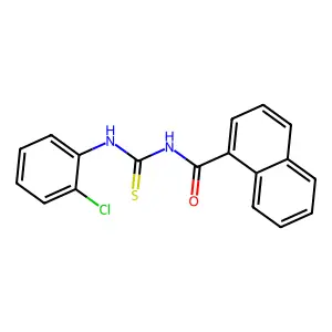 N-[(2-chlorophenyl)carbamothioyl]naphthalene-1-carboxamide structure