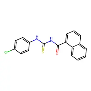 N-[(4-chlorophenyl)carbamothioyl]naphthalene-1-carboxamide structure
