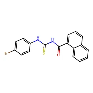 N-[(4-bromophenyl)carbamothioyl]naphthalene-1-carboxamide structure