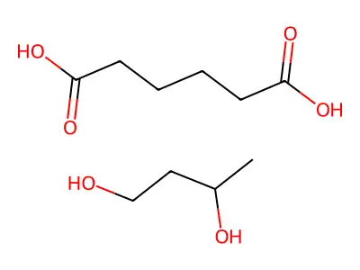Butane-1,3-diol;hexanedioic acid structure