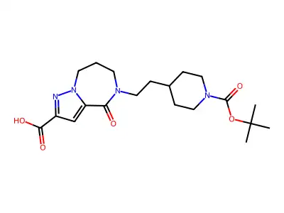 Dimethyl 1-(2-bromoethyl)-1H-pyrazole-3,5-dicarboxylate structure