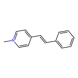 Pyridinium, 1-methyl-4-(2-phenylethenyl)- structure