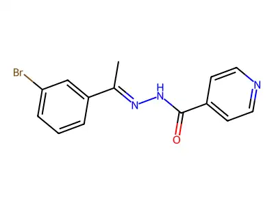 (Z)-N'-(1-(3-bromophenyl)ethylidene)isonicotinohydrazide structure