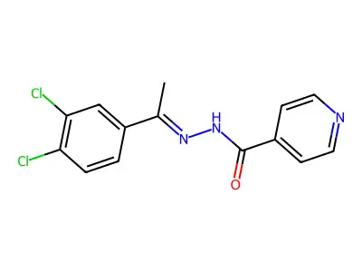 N'-[1-(3,4-dichlorophenyl)ethylidene]isonicotinohydrazide structure