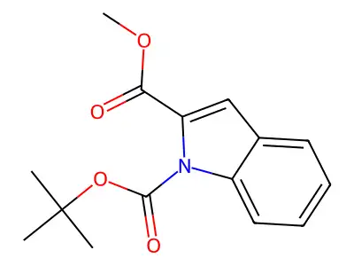1-tert-Butyl 2-methyl 1H-indole-1,2-dicarboxylate structure