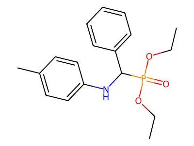 Phosphonic acid, [[(4-methylphenyl)amino]phenylmethyl]-, diethyl ester structure
