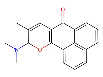 10-(dimethylamino)-9-methyl-10H-phenaleno[1,2-b]pyran-7-one structure