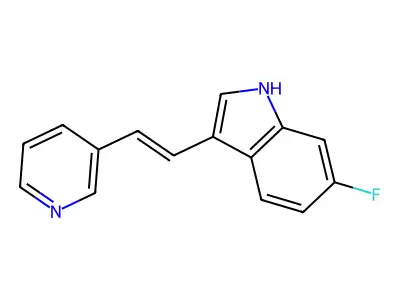 6-Fluoro-3-((1E)-2-(3-pyridinyl)ethenyl)-1H-indole structure