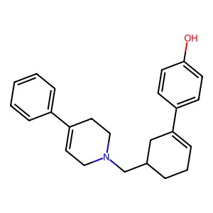 Phenol, 4-((5R)-5-((3,6-dihydro-4-phenyl-1(2H)-pyridinyl)methyl)-1-cyclohexen-1-yl)- structure