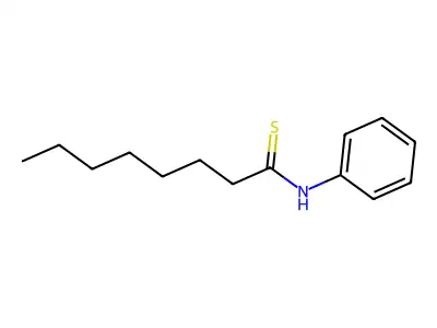 N-phenyloctanethioamide structure