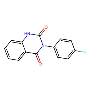 3-(4-fluorophenyl)-1H-quinazoline-2,4-dione structure