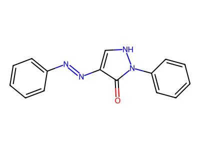 1H-Pyrazole-4,5-dione, 1-phenyl-, 4-(phenylhydrazone) structure