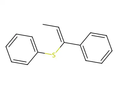 Benzene, [(1-phenyl-1-propenyl)thio]- structure