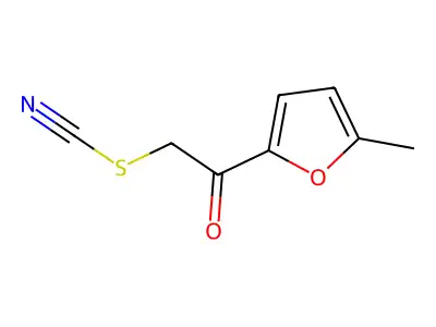 2-(5-Methyl-2-furyl)-2-oxoethyl thiocyanate structure