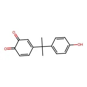 4-(1-(4-Hydroxyphenyl)-1-methylethyl)-3,5-cyclohexadiene-1,2-dione structure