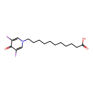 1(4H)-Pyridineundecanoic acid, 3,5-diiodo-4-oxo- structure