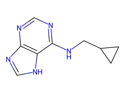 N-(Cyclopropylmethyl)adenine structure