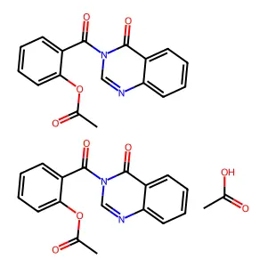 4(3H)-Quinazolinone, 3-(o-hydroxybenzoyl)-, acetate, hemiacetate structure