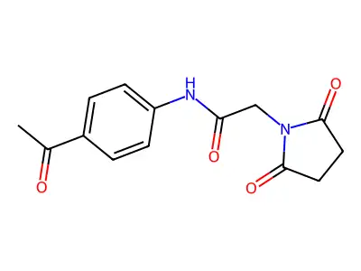 N-(4-acetylphenyl)-2-(2,5-dioxopyrrolidin-1-yl)acetamide structure