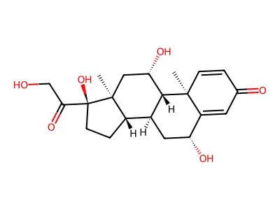 6,11,17,21-Tetrahydroxypregna-1,4-diene-3,20-dione structure