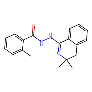 N'-(3,3-dimethyl-4H-isoquinolin-1-yl)-2-methylbenzohydrazide structure