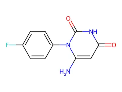 6-amino-1-(4-fluorophenyl)pyrimidine-2,4(1H,3H)-dione structure
